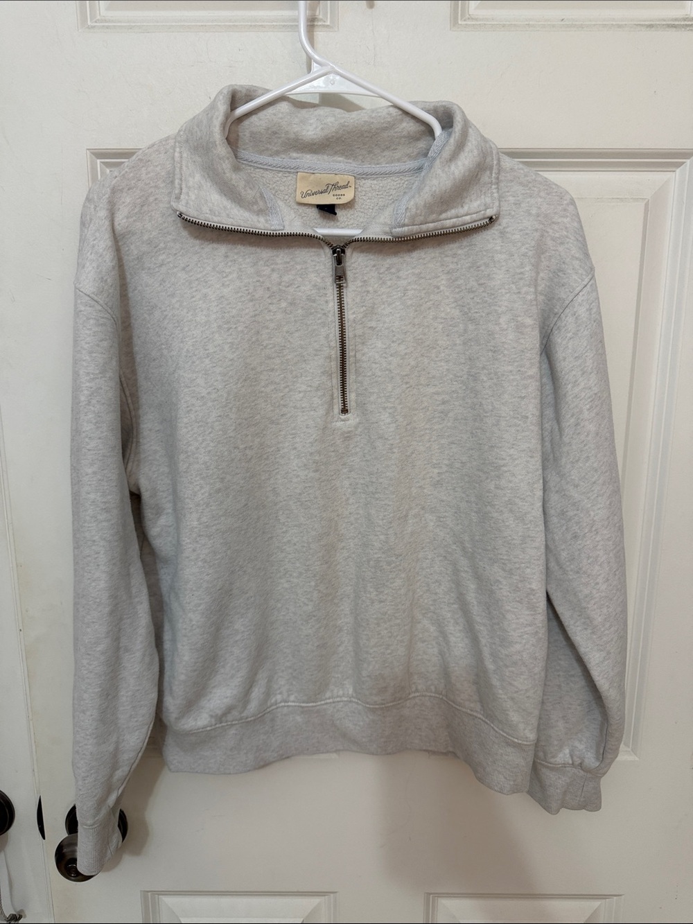 Universal Thread women’s quarter zip fleece pullover size small Heather gray